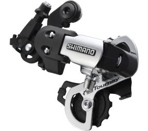 Achterderailleur 6/7-speed Shimano Tourney RD-FT35 - directe montage D-Type - Zilver/Zwart
