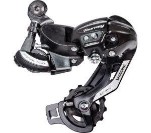 Achterderailleur 6/7-speed Shimano Tourney TY500 - directe montage (D-Type) - zwart