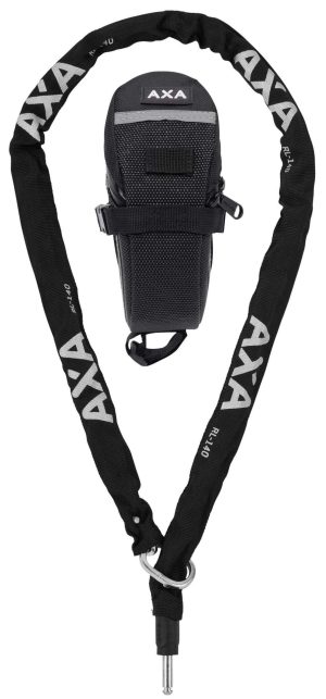 Insteekketting met opbergtas Axa RLC 140/5,5 met polyester hoes - zwart
