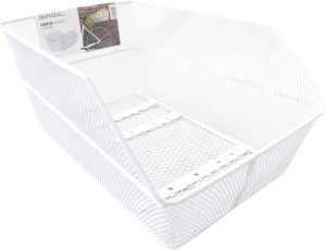 Fietsmand Basil Cento 45 x 31 x 21 cm met dragerbevestiging - wit