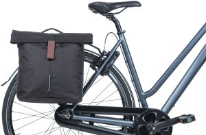 Dubbele fietstas Basil City MIK 28-32 liter 30 x 18 x 49 cm - zwart