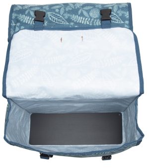 Dubbele fietstas New Looxs Fiori Double 30 liter 37 x 12,5 x 33 cm (2x) - forest blue