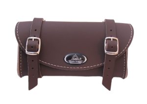 Zadeltas Monte Grappa leer - donkerbruin