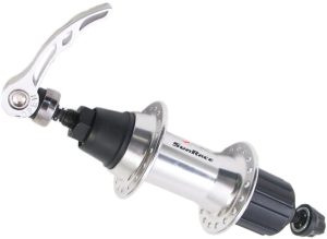 Achternaaf Sunrace HBM53 8/9 speed 36 gaats met snelspanner - zilver