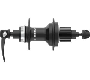 Achternaaf 12 speed Shimano FH-MT401 center lock - 36 gaats met snelspanner - 141 mm inbouwbreedte - zwart