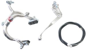 Remmenset fiets voor + achter Edge - zilver