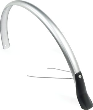 Achterspatbord Eurofender Snello 28" x 46 mm - zilver