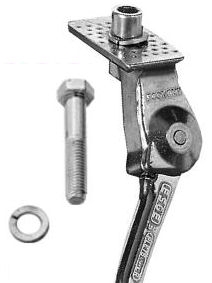 Zijstandaard 28-2 Pletscher 295 mm - zilver