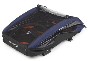 Kindertrailer zonder wandelkit Polisport - grijs/blauw