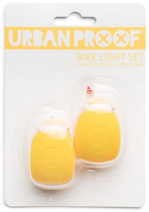 Siliconen LED fietslampjes Urban Proof - oker geel