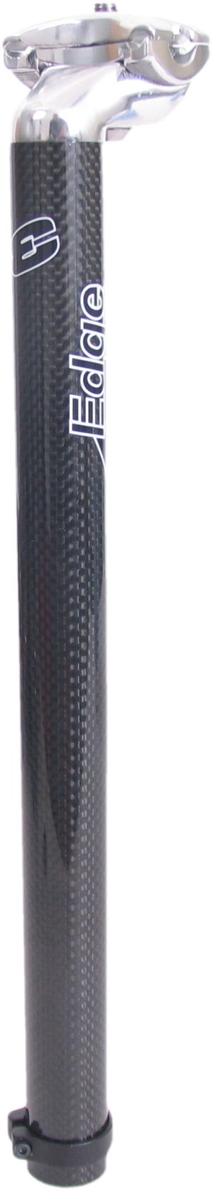 Zadelpen Edge carbon met aluminium kop  ø27,2 mm / 350 mm - zwart