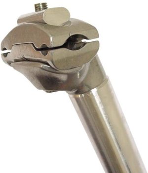 Zadelpen ATB ø27,8 mm / 350 mm aluminium - zilver