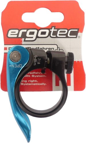 Zadelpenklem Ergotec SCQ-0100 ø31,8 mm met snelspanner - zwart/blauw