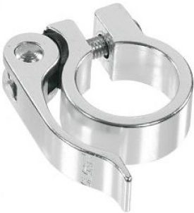 Zadelpenklem Ergotec SCQ-030 ø34,9 aluminium met snelspanner - zilver