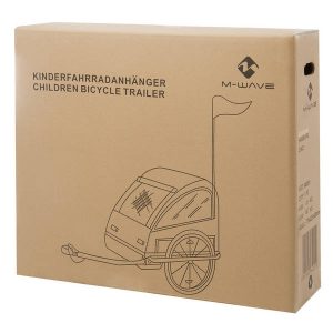 Kinder fietsaanhanger / bagageaanhangwagen van M-Wave met aluminium frame